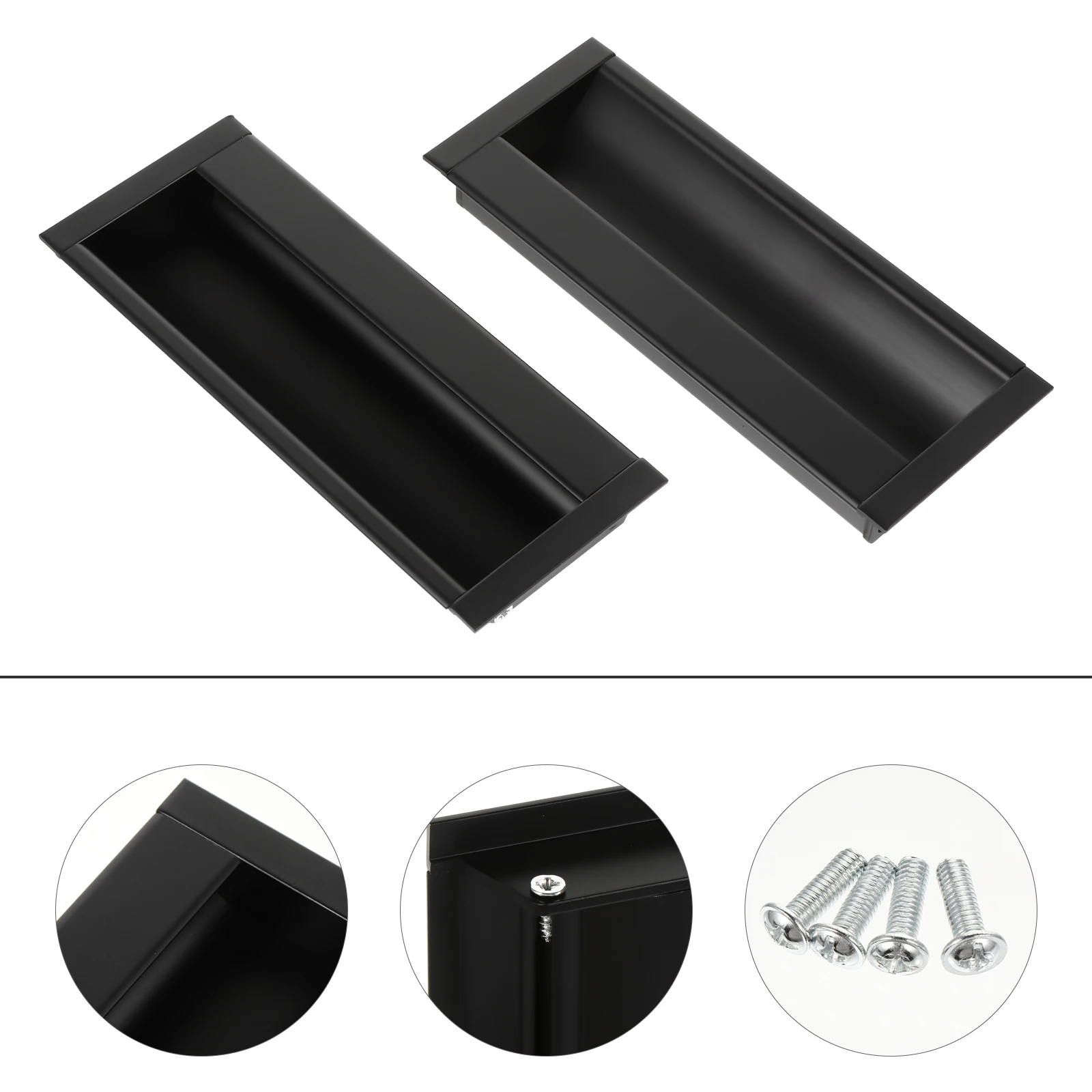 

2pcs Hidden Door Handle Invisible Drawer Handle for Cabinet Wardrobe Pull Handles Kitchen Furniture Durable Easy Install