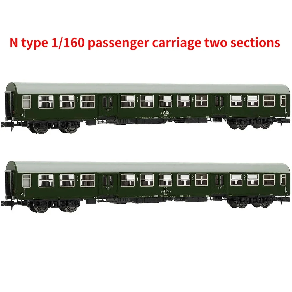 ARNOLD N-type 1/160 Train Model DR Four Generations Passenger Carriage Two-section Train Model Toy Gift