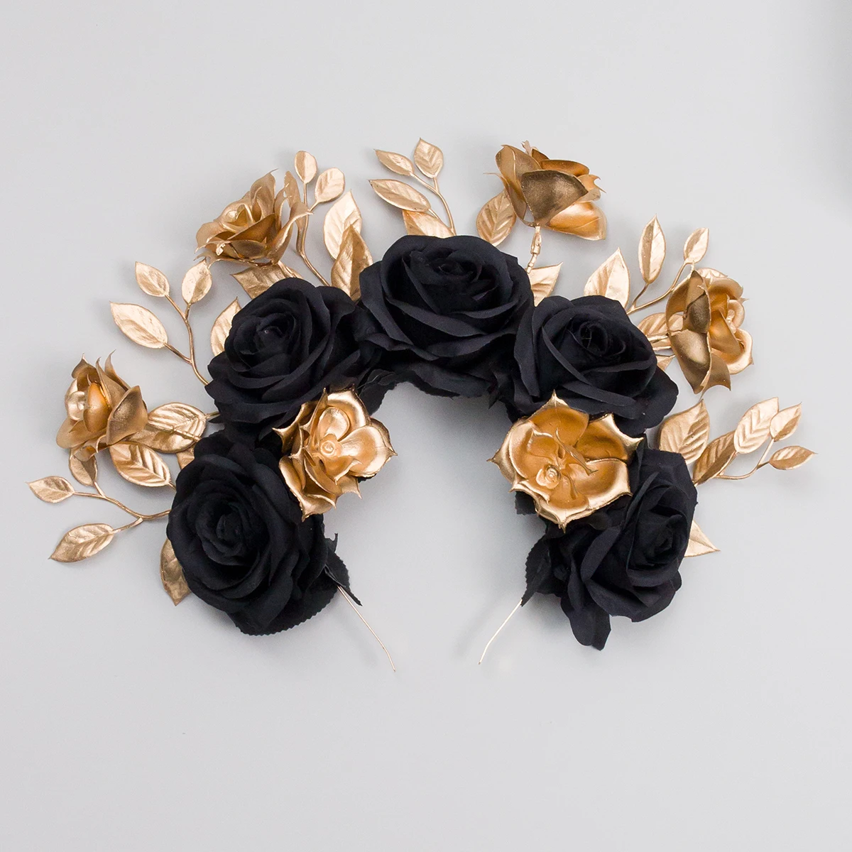 Handgemachte künstliche dunkelrote Rosen krone für Hochzeit Braut, Halloween-Tag des toten Festivals Blumen krone Blumen Stirnband