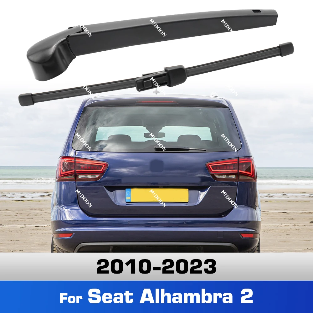 For Seat Alhambra 2 2010 - 2023 Wiper Rear Wiper Blade & Arm Set Kit Windshield Windscreen Window Brush