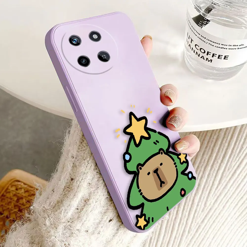 Cute Capybara Cover Phone Case For OPPO Realme 11 10 9 9I 8 8I 7 7I 6 PRO PLUS 4G 5G Colour Silicone Case Funda Coque Shell Capa