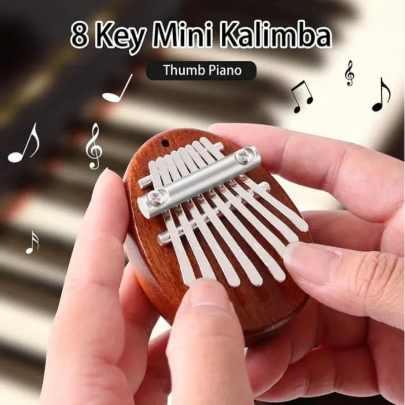 8 Keys Kalimba Portable Finger Piano Thumb 8 Keys Pocket Musical Piano For Beginners Solid Wood Finger Piano For Kids Adults