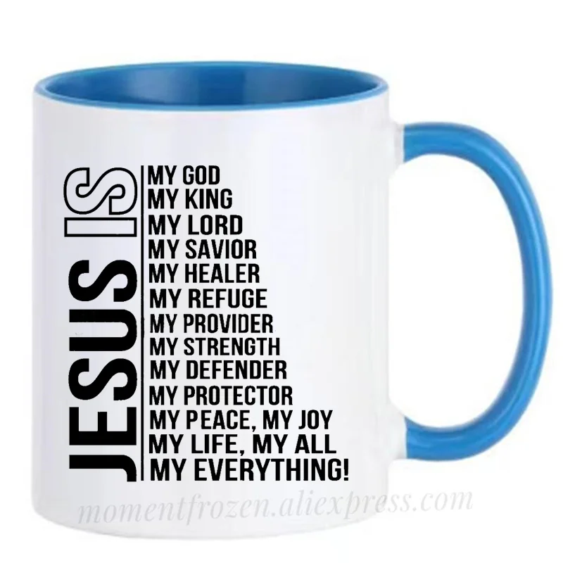 Jesus Mugs Ceramic God Cups Lord Christian Godparents Godfather Godmother Coffee Mugen Coffeeware Home Decal Teaware Drinkware