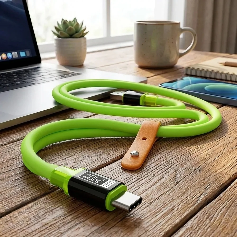 

240W Max Fast Charging Data Cable USB A to C & USB C to C High Speed Charging Cord Soft Silicone Durable Quick Charge Wire for P