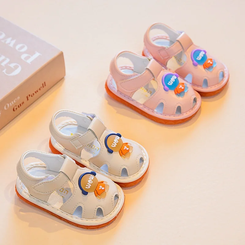 Summer baby girl shoes boys soft sole baby toddler Shoes0-3Squeaky shoes-year-old children will ring