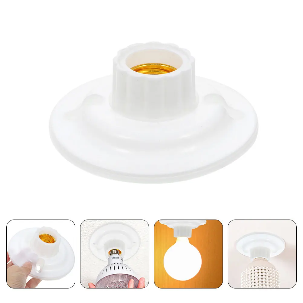 

16Pcs E27 Light Bulb Socket Fire Resistant Lamp Holder Stable Screw-in Base for Hanging Lamp Fixture Decorative Use
