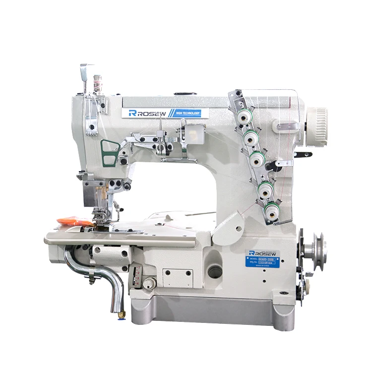 

GC664-35BB Cylinder Bed Interlock Sewing Machine Left Cutter With Suction Device For T-shirt Hemming