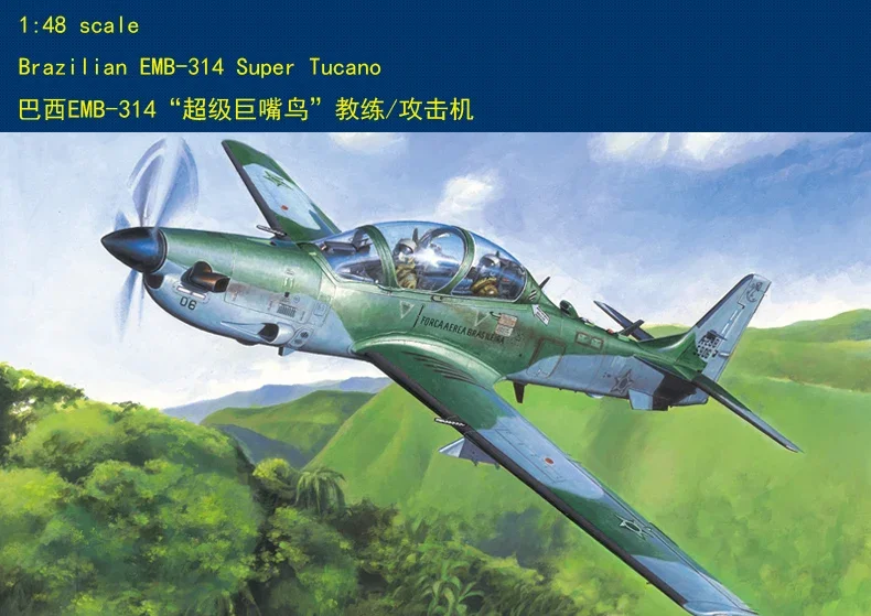 

Hobby Boss 81727 1/48 Бразильский трубач EMB-314 Super Tucano для хоббибосса