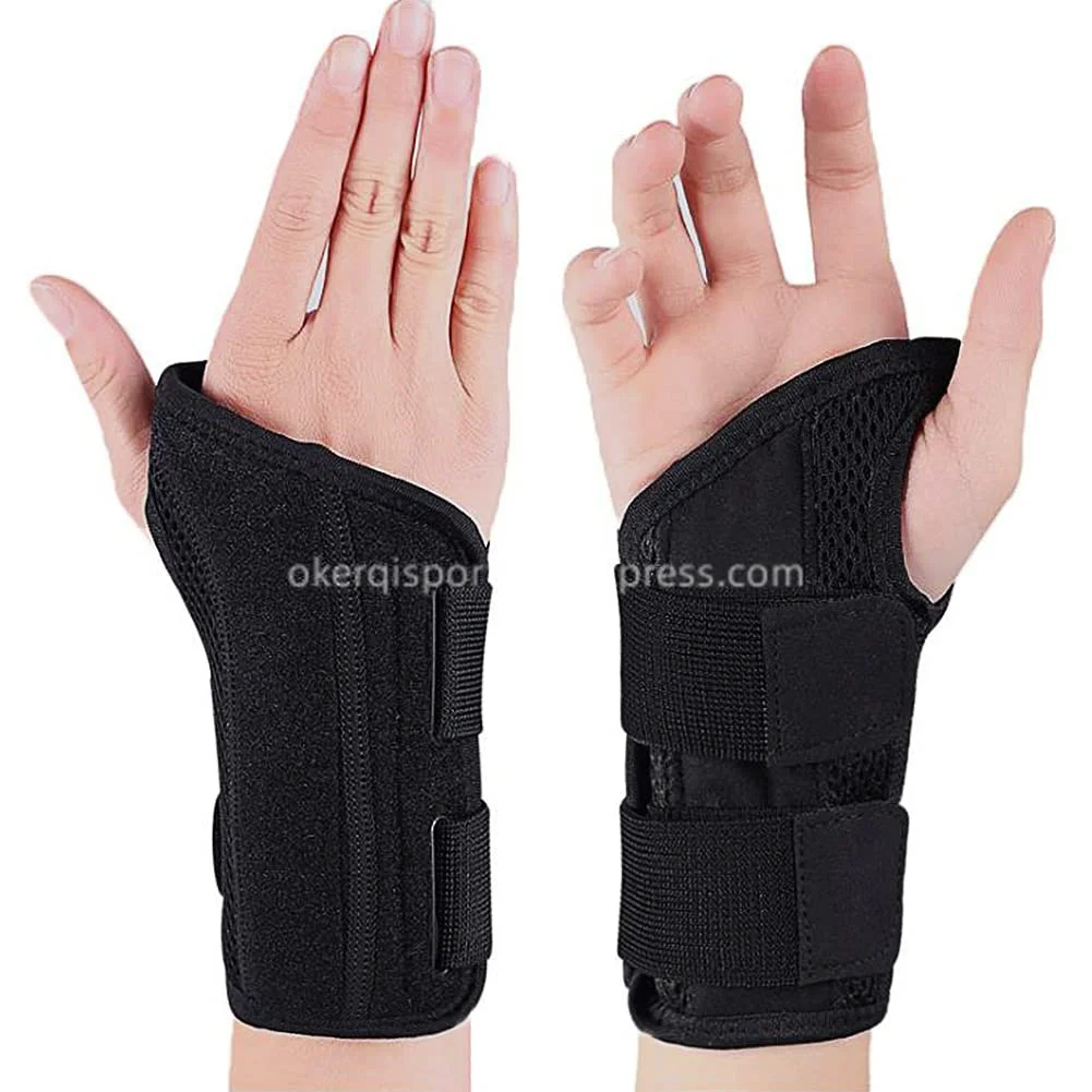 Adjustable Soft Wristbands Protector for Fitnes Gym Accessories Metal Wrist Splint Injury Pain Relief Carpal Tunnel Wrist Brace