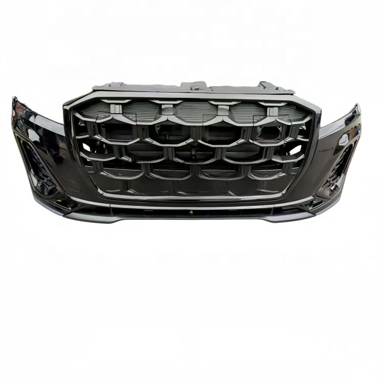 Front Bumper with Black Grille and Radiator Kit Bolt-On Installation High Quality for 2025  Q7 Model
