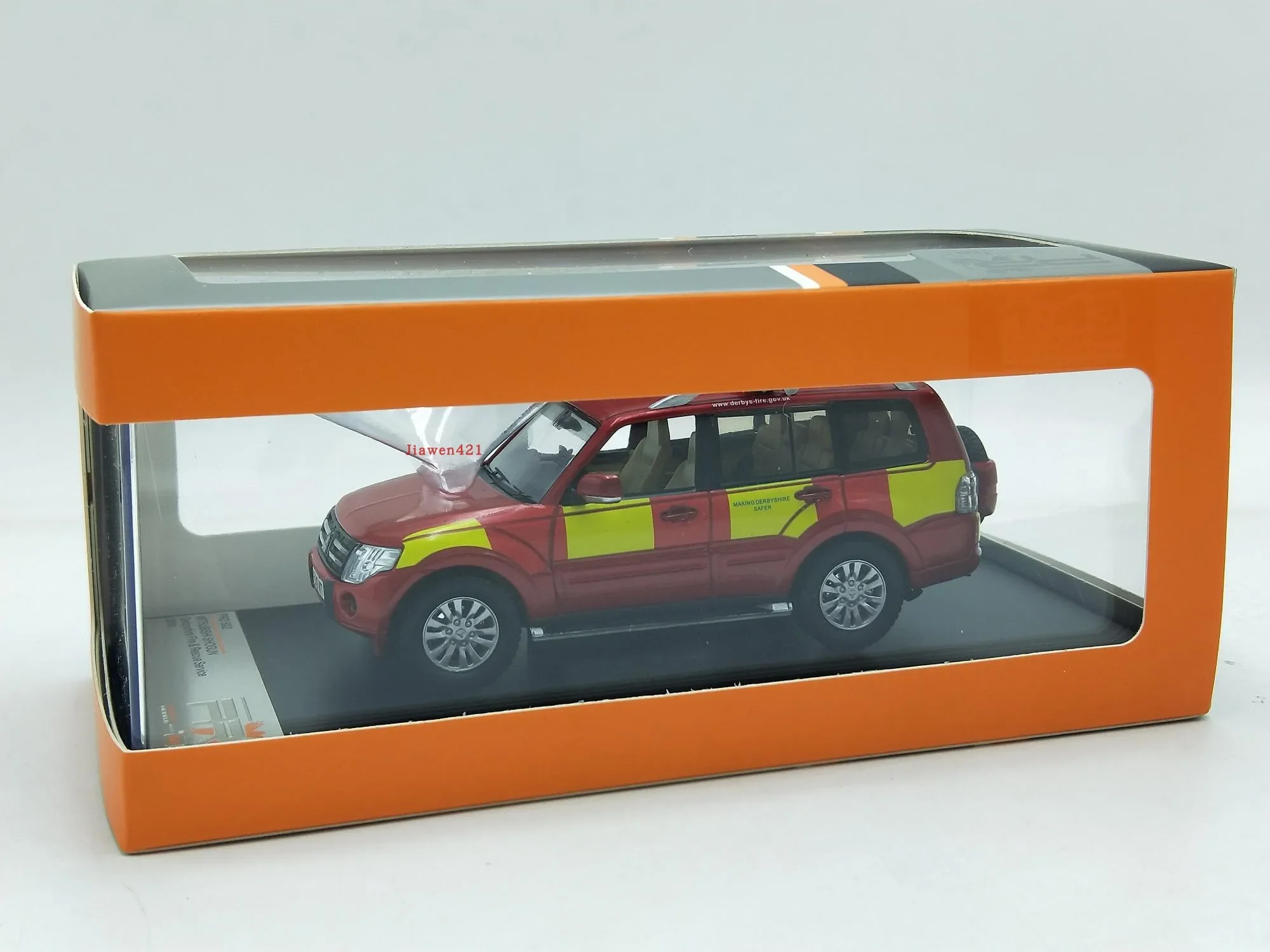 

Premium X 1:43 Mitsubishi Pajero MITSUBISHI PAJERO UK Fire Truck Coatingcar Model Toys For Boys Gift Collectioncar Model Collec
