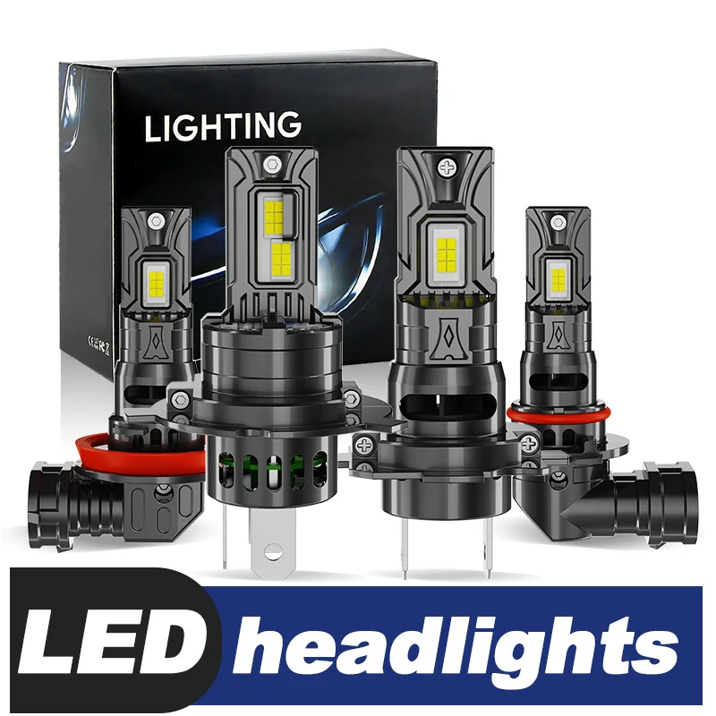 

2Pcs H4 H7 LED Headlight H11 H8 H9 H16 Car Fog Light Bulbs 9005 9006 Auto Driving Running Lamps 6500K 70W 12V Error Free