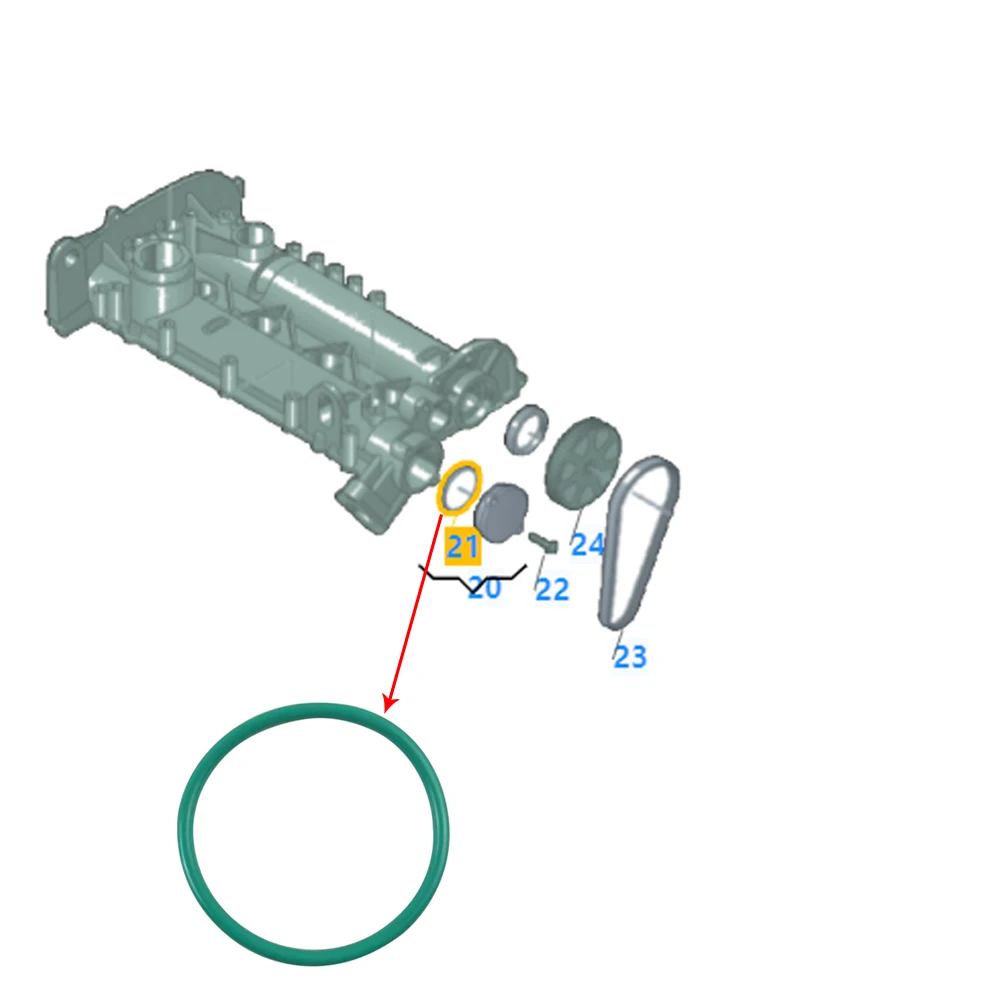 Sealing ring for camshaft plug For Audi Q3 Q2L RS6 A4L A3 S3 Skoda Fabia Octavia Kodiaq VW Touran Lavuda Lavida N90344501