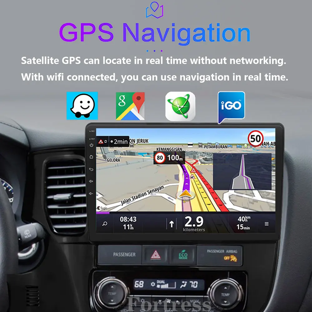 Radio de coche 2din Android 16 Carplay para Mitsubishi Outlander 3 xl 2012 - 2018 Reproductor multimedia 2K Estéreo DVD GPS Unidad principal 5