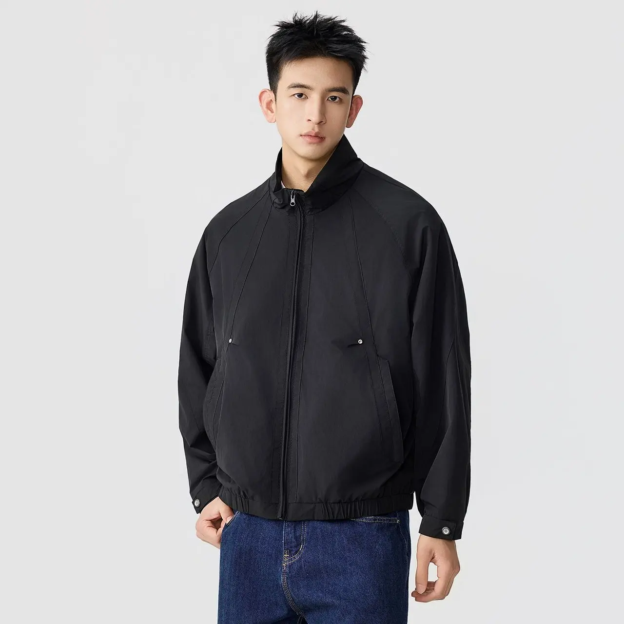 

Мужская уличная куртка-карго в стиле Streetwear: весенне-осенняя, японская и корейская мода, свободный крой, легкая, повседневная