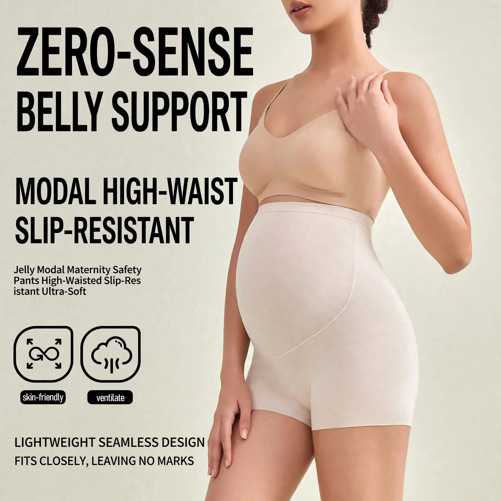Maternity Safety Pants Spring Summer Thin Anti Light High Waist Belly Support Viscose Solid Plus Size Leggings Shorts
