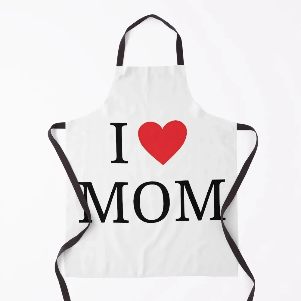 

I Love Mom Apron Kitchen on the wall Kitchen And Home Items Christmas gift with pockets Apron