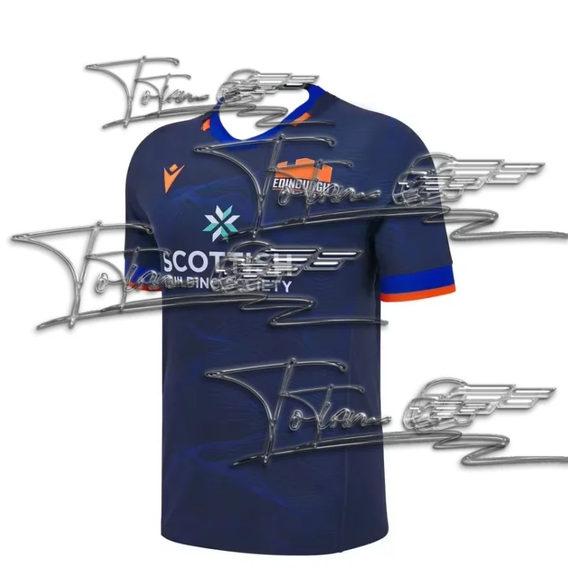 

Summer Edinburgh Rugby Jersey Men Women Clothes Sports Casual Shirts Round Neck Short Sleeved Fast Dry Breathable Clothes
