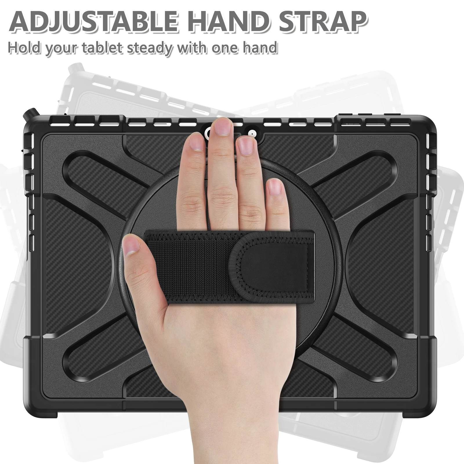 Heavy Duty Case For Microsoft Surface Pro 13 2026 13 inch 3-Layers Protect Hybrid Cover For Surface Pro 11 10 9 With Hand Strap