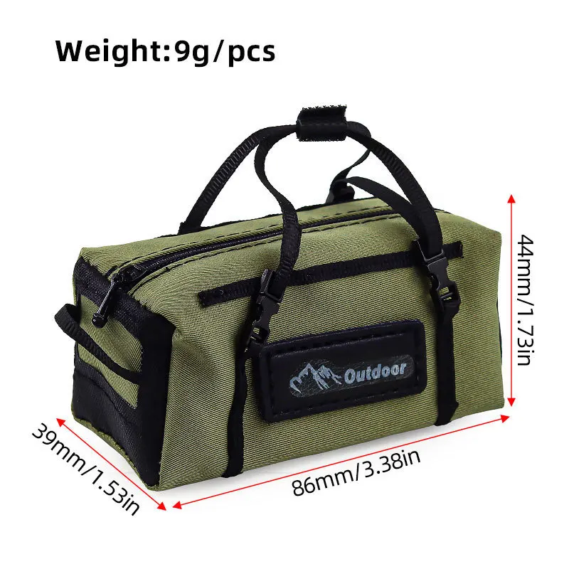 1/10 1/12 1/18 1/24 RC 크롤러용 S/M/L 스케일 루프 스토리지 백, TRX4 SCX10용 범용 수하물 장식