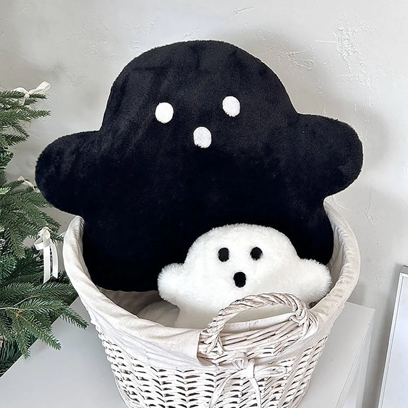 Sofa Decoration Pillow Halloween Party Ghost Pillow Soft Fabric Plush Toy for Kids Washable Sofa Decoration Sleep Companion