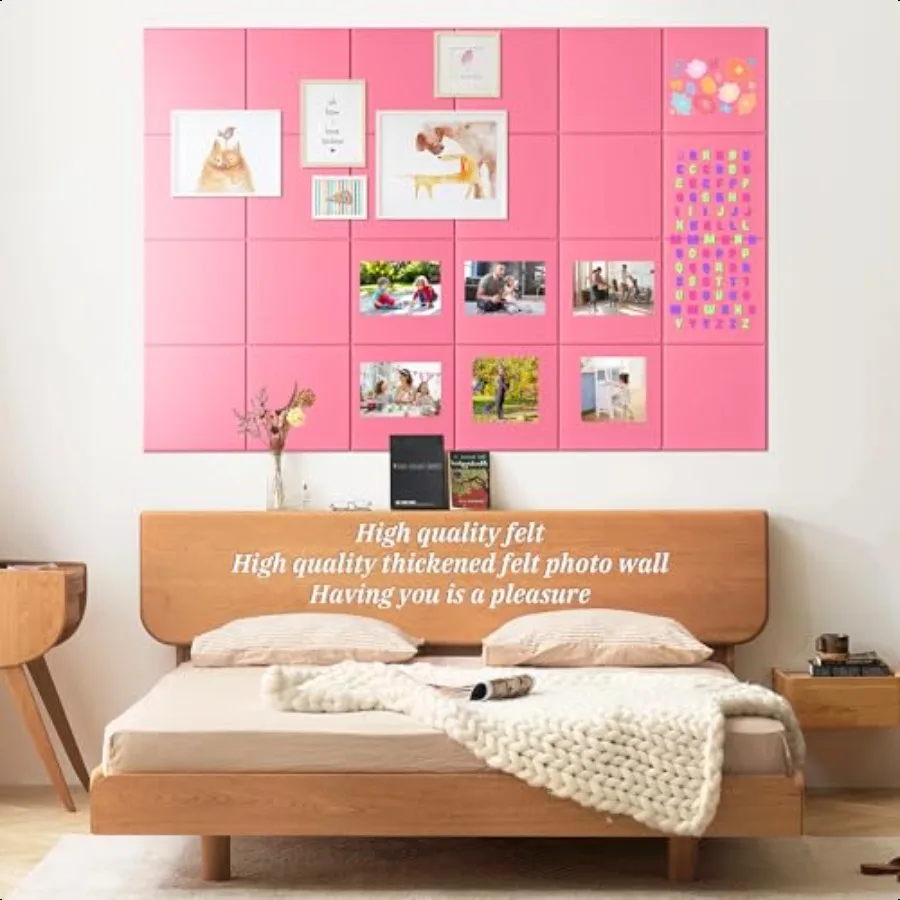 لوحة فلين مقاس 48 × 36 بوصة مكونة من 12 قطعة من بلاط الحائط مع 48 علامة تبويب لاصقة قابلة للإزالة و30 دبابيس ضغط لوحات فلين كبيرة للجدران المثالية #2