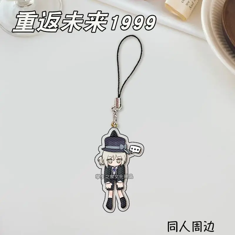 NEW Anime KeyChain Reverse: 1999 Vertin Schneider KeyChain Men Key Chain for Women Fashion Figure Acrylic Keyring Pendant Brooch