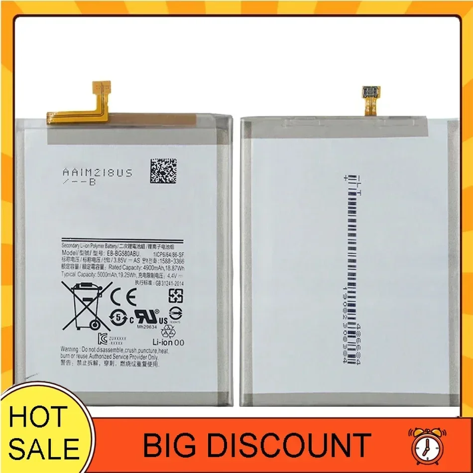 Battery EB-BG580ABU 5000mAh For Samsung Galaxy M20 M30 SM-M205F Bateria