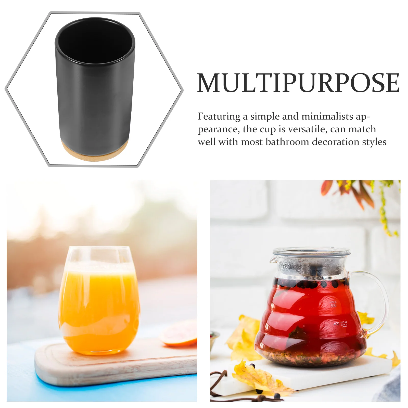 

Ceramic Tumbler Toothbrush Cup Bathroom Organizer for Toothpaste Brushes and Drinks Ceramic Toothbrush Holder Tooth Rinsing Cups