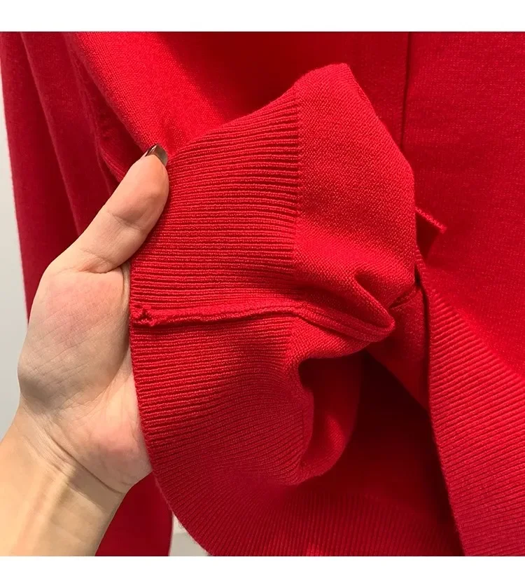 2026 Herbst Winter Damen Pullover Bestickter Schmeichelnder Strick Damen Cardigan Koreanisch Schick Einzigartiges Design Strickpullover Oberbekleidung Top – Detail 9