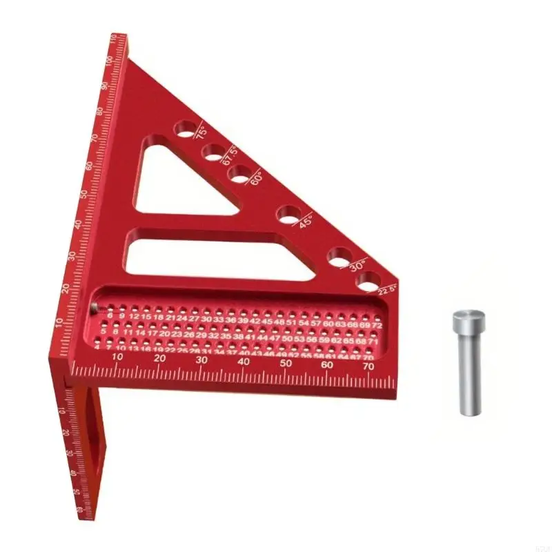 57QF Diseño confiable Medición aluminio regla para entusiastas bricolaje y profesional