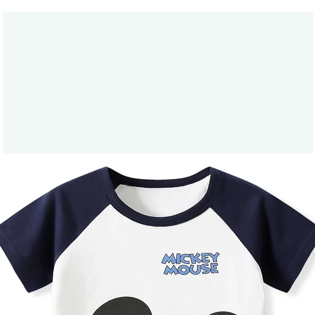 Camiseta de Mickey Mouse para niños, conjunto de pantalones cortos de manga corta, camisetas de algodón, chándales para niños y niñas, ropa informal de dos piezas