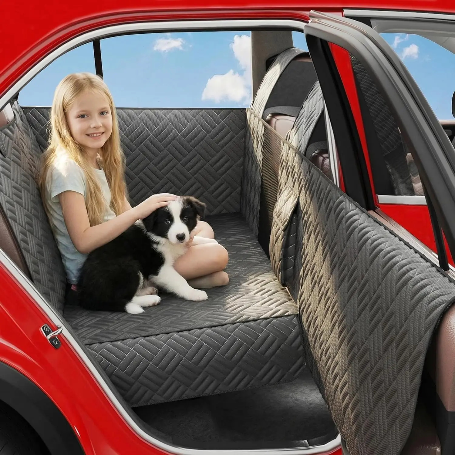 

Водонепроницаемый чехол для автомобильного сиденья для собак с жестким дном, подходит для внедорожников и малогабаритных грузовиков, выдерживает до 400 фунтов.