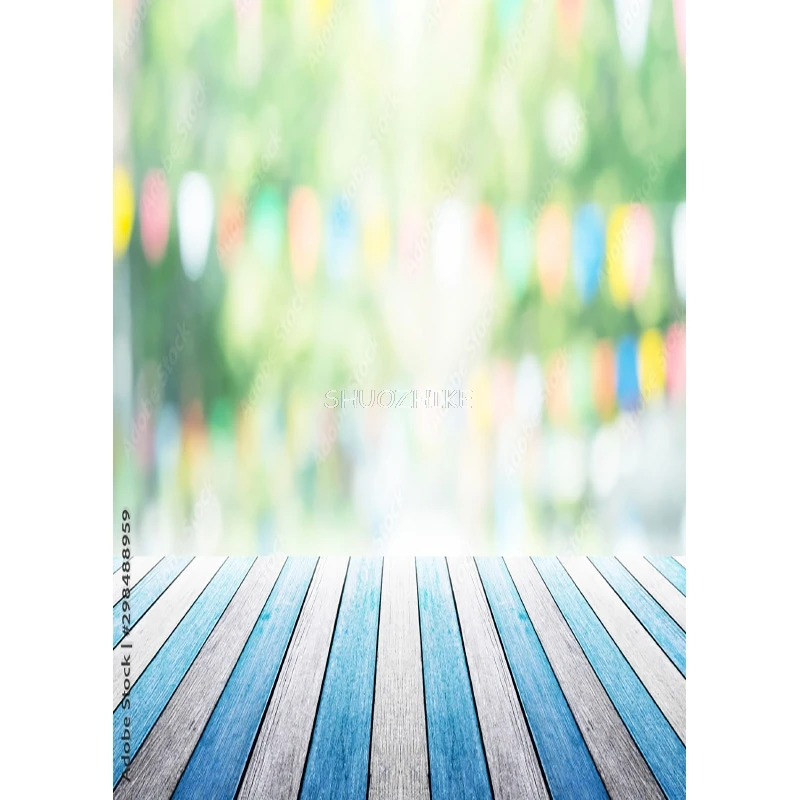SHUOZHIKE Thin Cloth Photography Backdrops Scenery Flower Wooden Floor Photo Studio Background Props ER-05