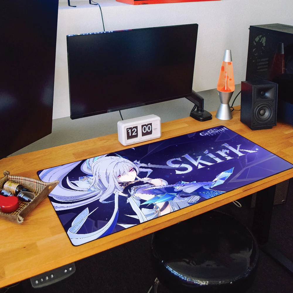Skirk Game Genshin Impact Mouse Pad Large Desk Mat Keyboard Ergonomic Office Rubber PC Non-slip Anti-fray Home Custom view 5