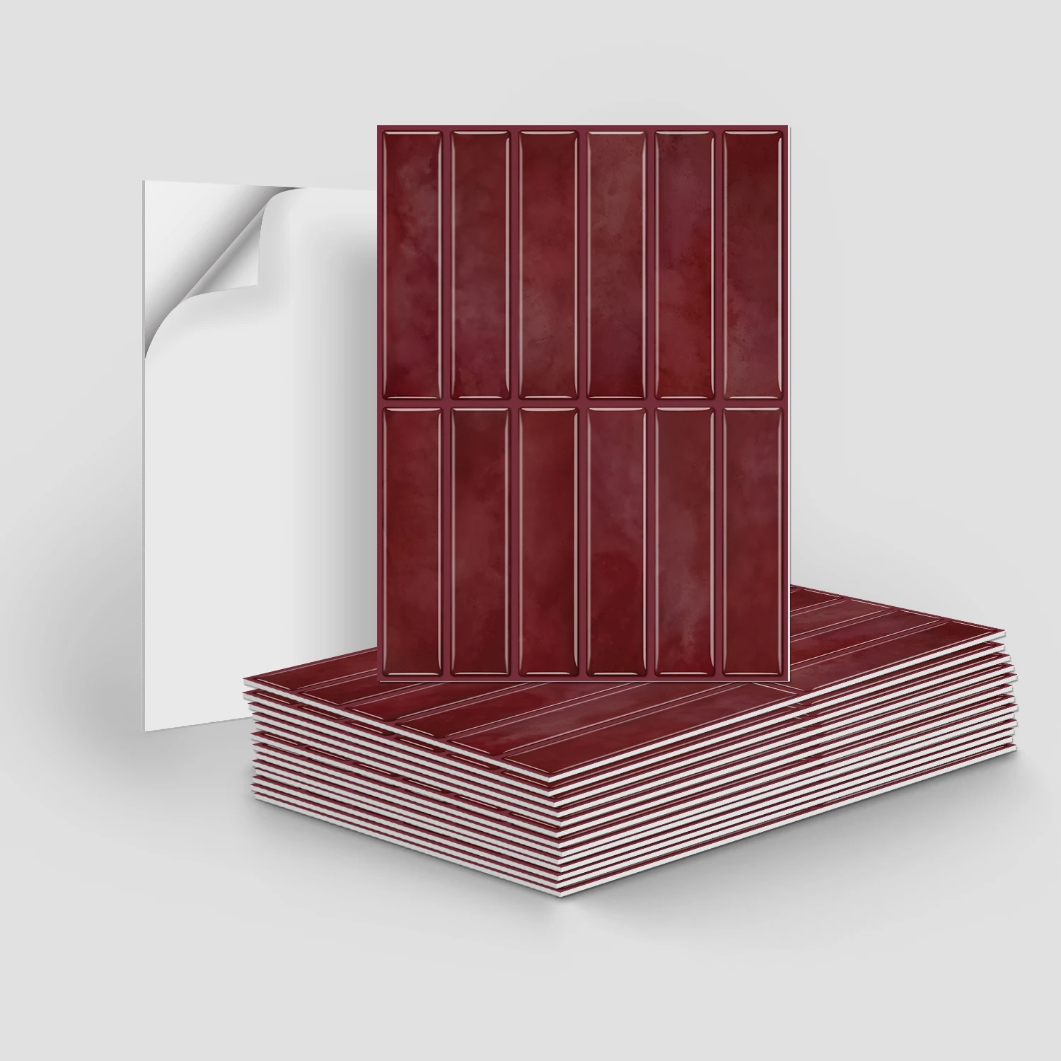 Selbstklebende Fliesenaufkleber, abziehbare Fliesenaufkleber, spritzwassergeschützte Wanddekoration für Küchen und Badezimmer, Schlafzimmerdekoration