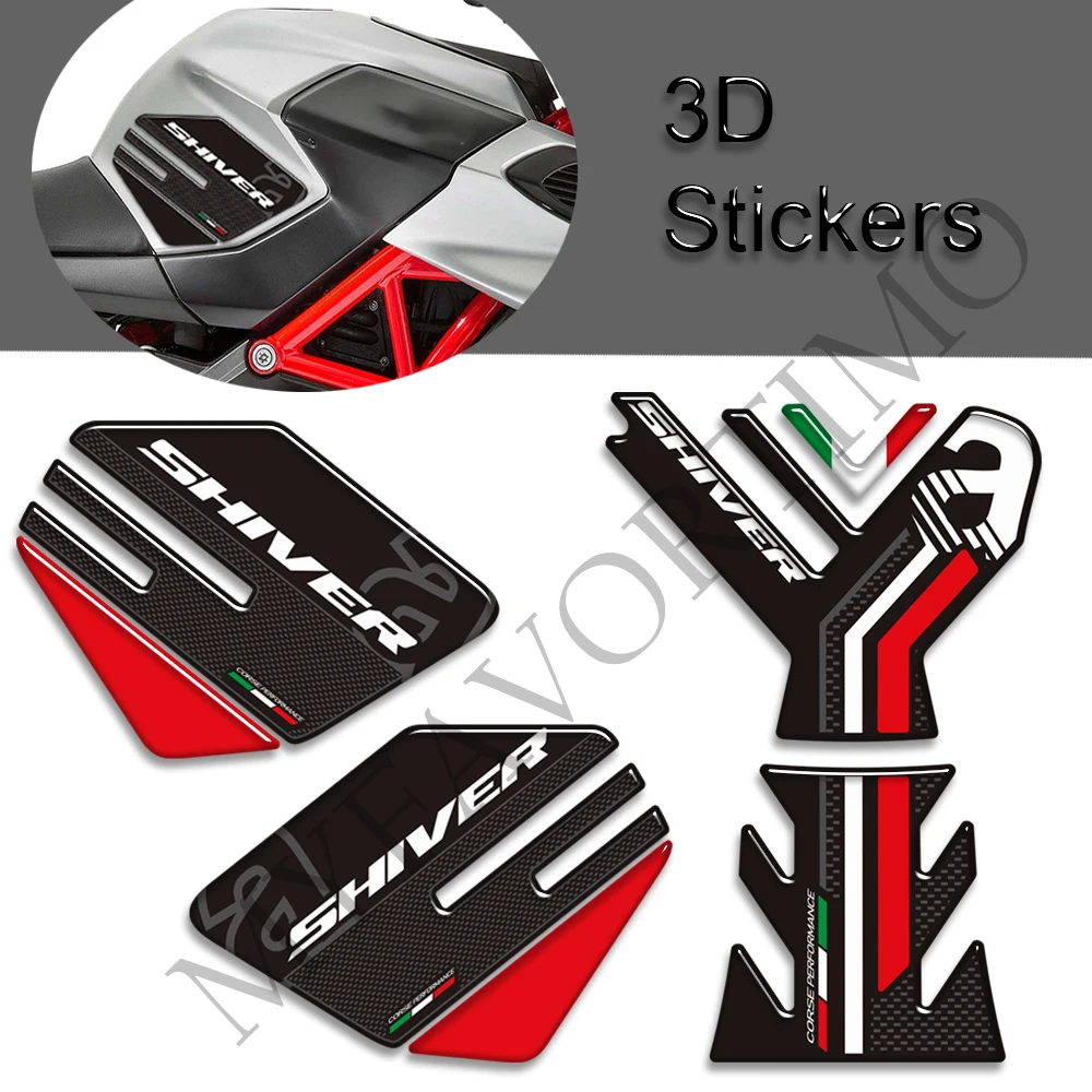 

Motorcycle For Aprilia SL 750 900 Shiver Tank Pad Grips Gas Fuel Oil Kit Knee Stickers Decals Protector 2018 2019 2020 2021 2022