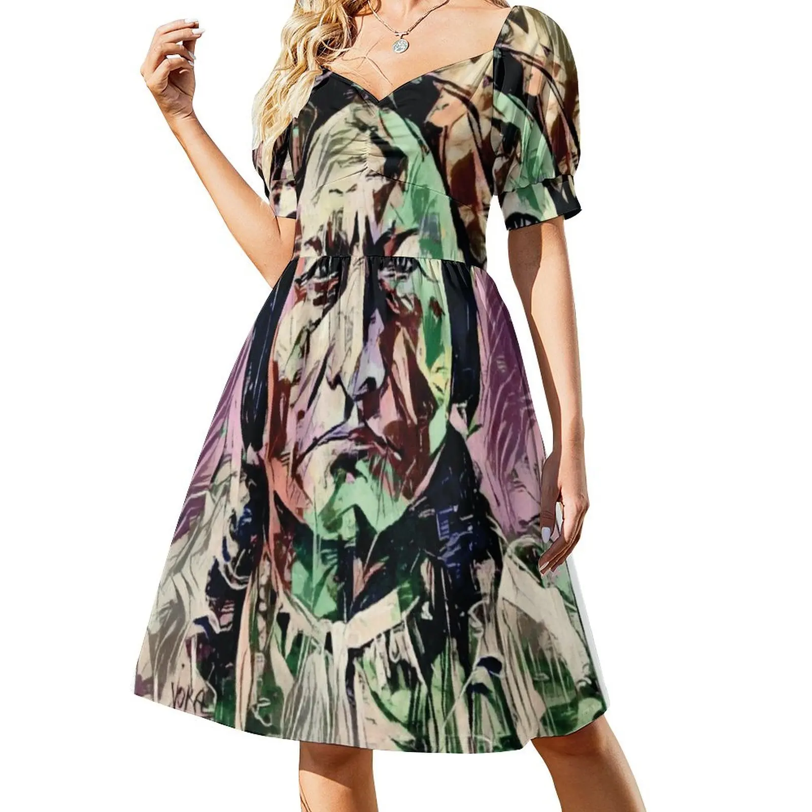 

Sitting Bull Short-Sleeved Dress summer dress womens 2025 evening dresses ladies