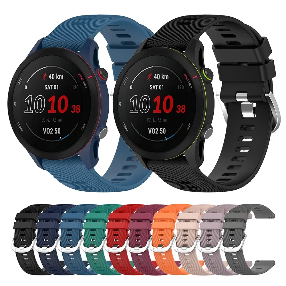 Official For Garmin Forerunner 255 255S 265S 265 Silicone Bracelet Strap for Garmin Forerunner 165 245 Smart Watch Band