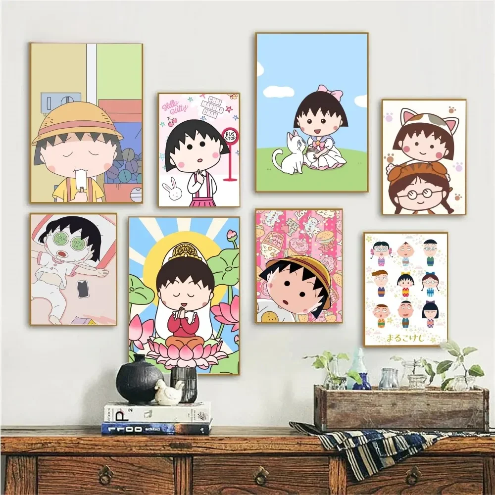 1pc Anime C-Chibi Maruko Anime Poster Paper Print Home Bedroom Entrance Bar Cafe Art Painting Decoration