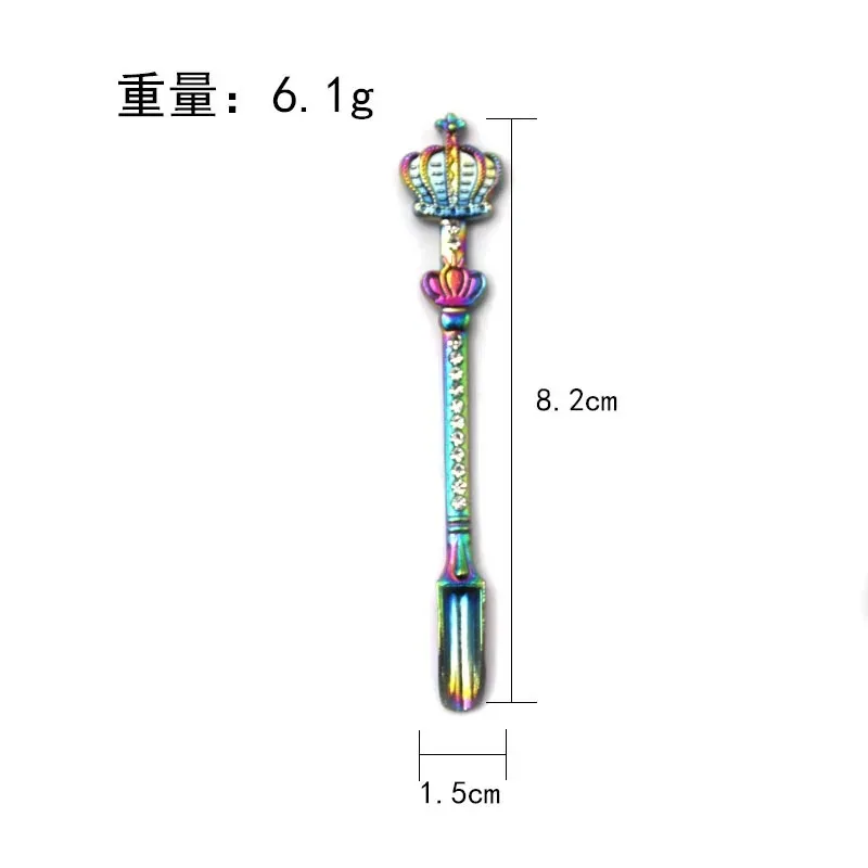 4PCS 8PCS New Design Snuff spoon Metal medicine Scoop various colors Pipe spatula mini Snuff bottle Gadgets men women Gifts image 2