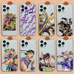 Anime JoJos Bizarres Adventures Phone Case For iphone 15 14 13 12 11 XS Pro Max X XR 6 7 8 Plus Soft Silicone Transparent Capa