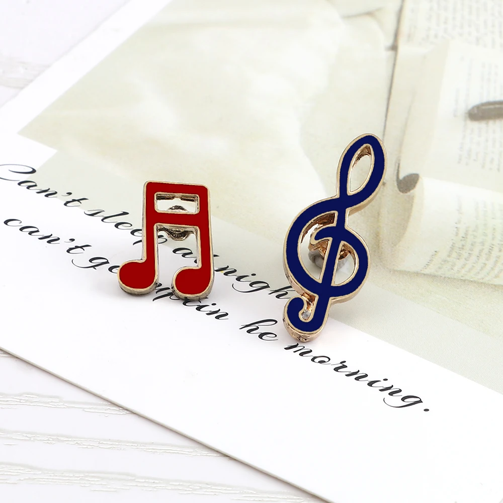 Enjoy Music Enamel Pins Musics Notes Piano Staffs Brooches Kids Jacket Lapel Metal Badges Concert Party Jewelry Gift for Friends