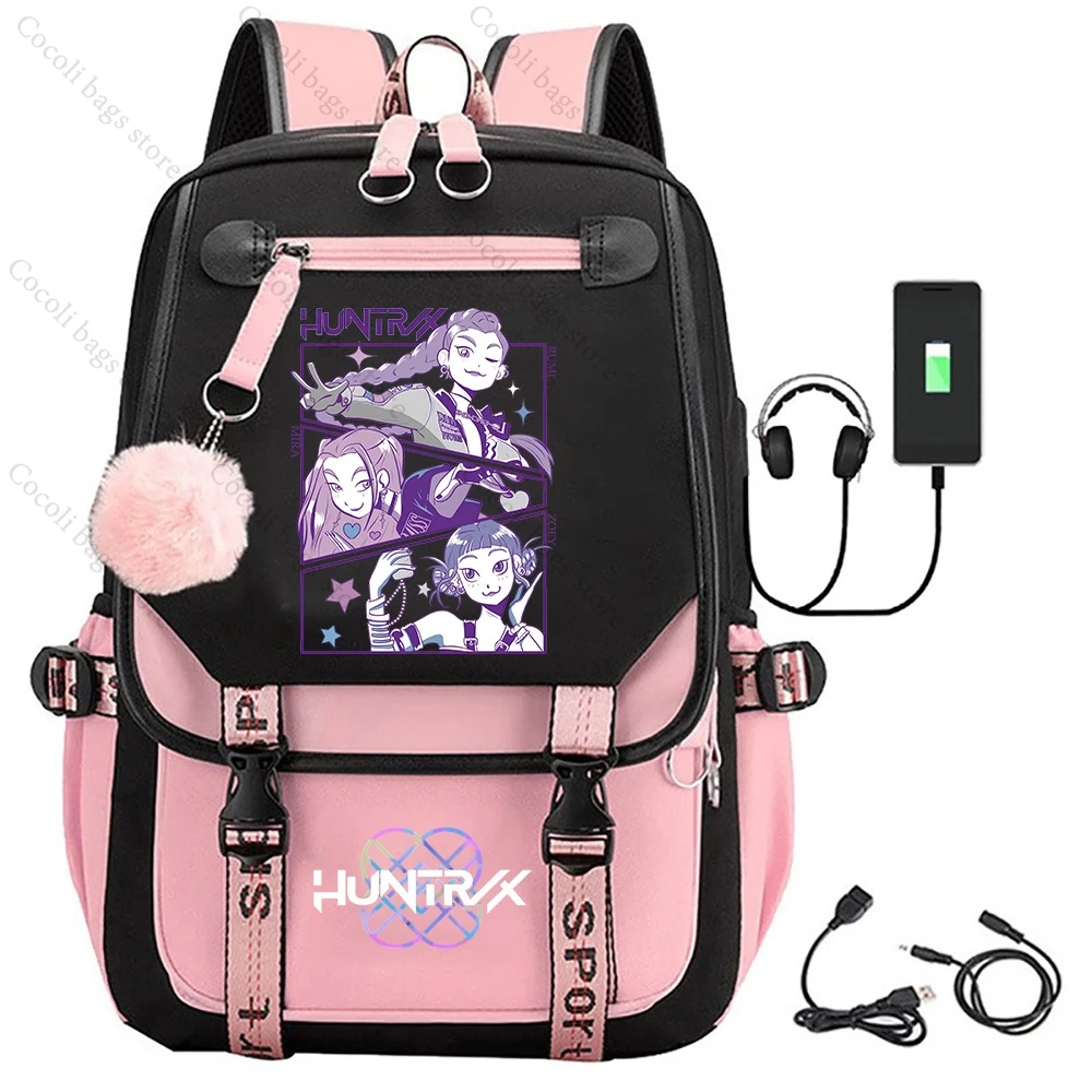 2025 KPop Demon Hunters Print Rugzak Schooltas met grote capaciteit Studententas Schoolrugzak Schoolrugzak voor meisjes