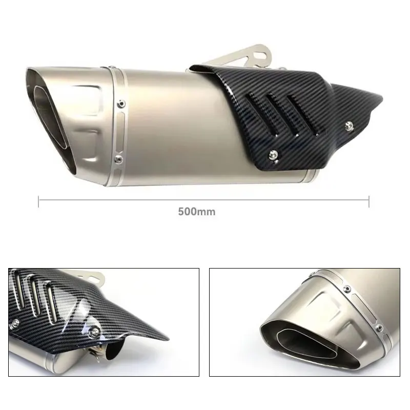 Universal 51mm Muffler Escape Stainless Motorcycle Exhaust AKR for YAMAHA R6 R3 for Ninja Z400 250 Z900 ZX6R KTM RC 125 250 390