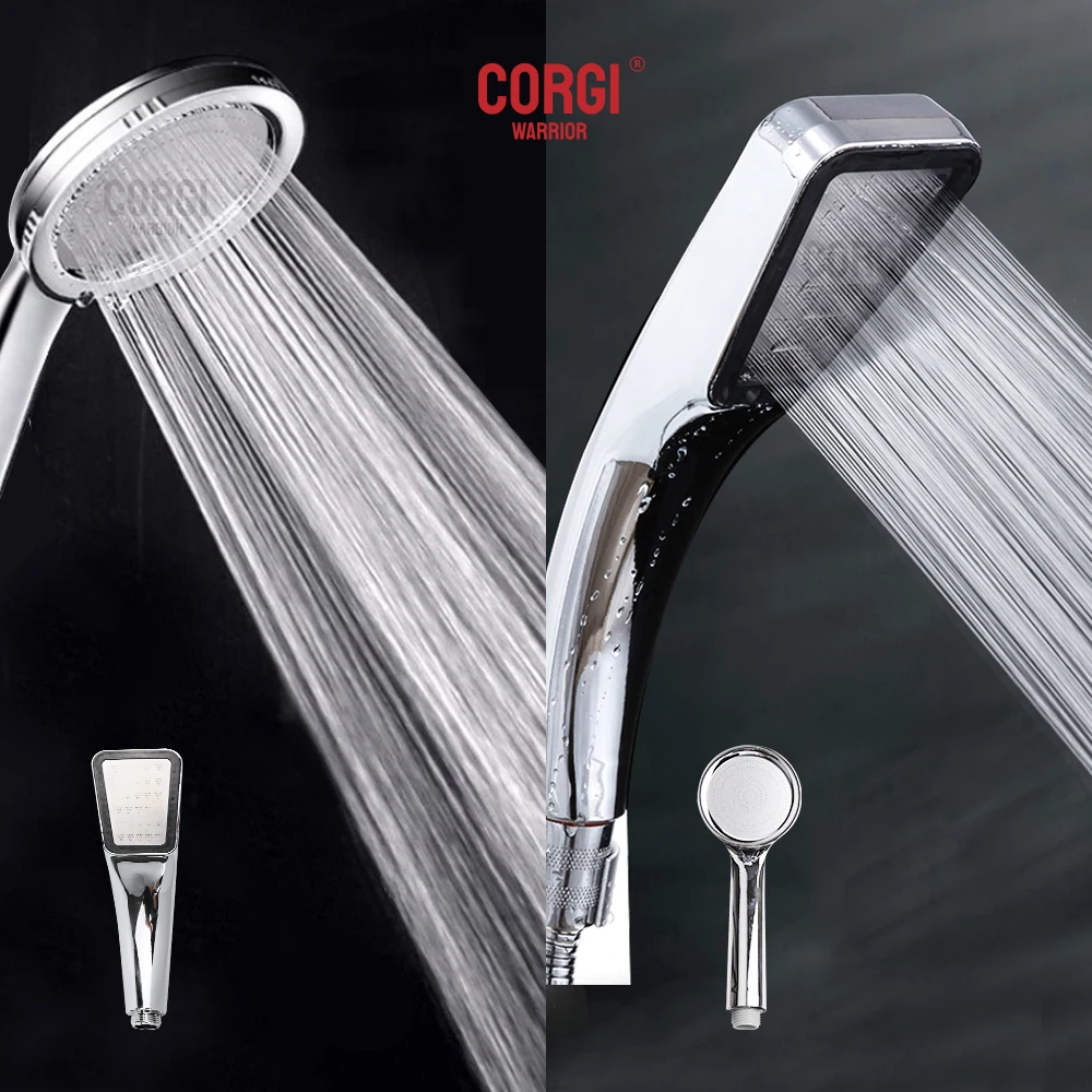 ABS Ultra Thin High Pressure Shower Head, Water Saving, Pressurizado, 300 Buracos, Spray de Chuva para Banheiro, Acessórios do banheiro