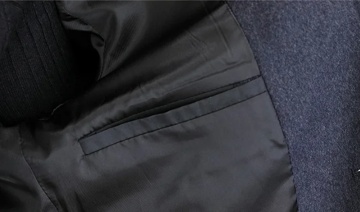 Hochwertiger, modischer, einseitiger Mantel für Herbst/Winter 2022, neuer, einreihiger, mittellanger Wollmantel für Herren aus 50 Wolle, M-4XL – Detail 20