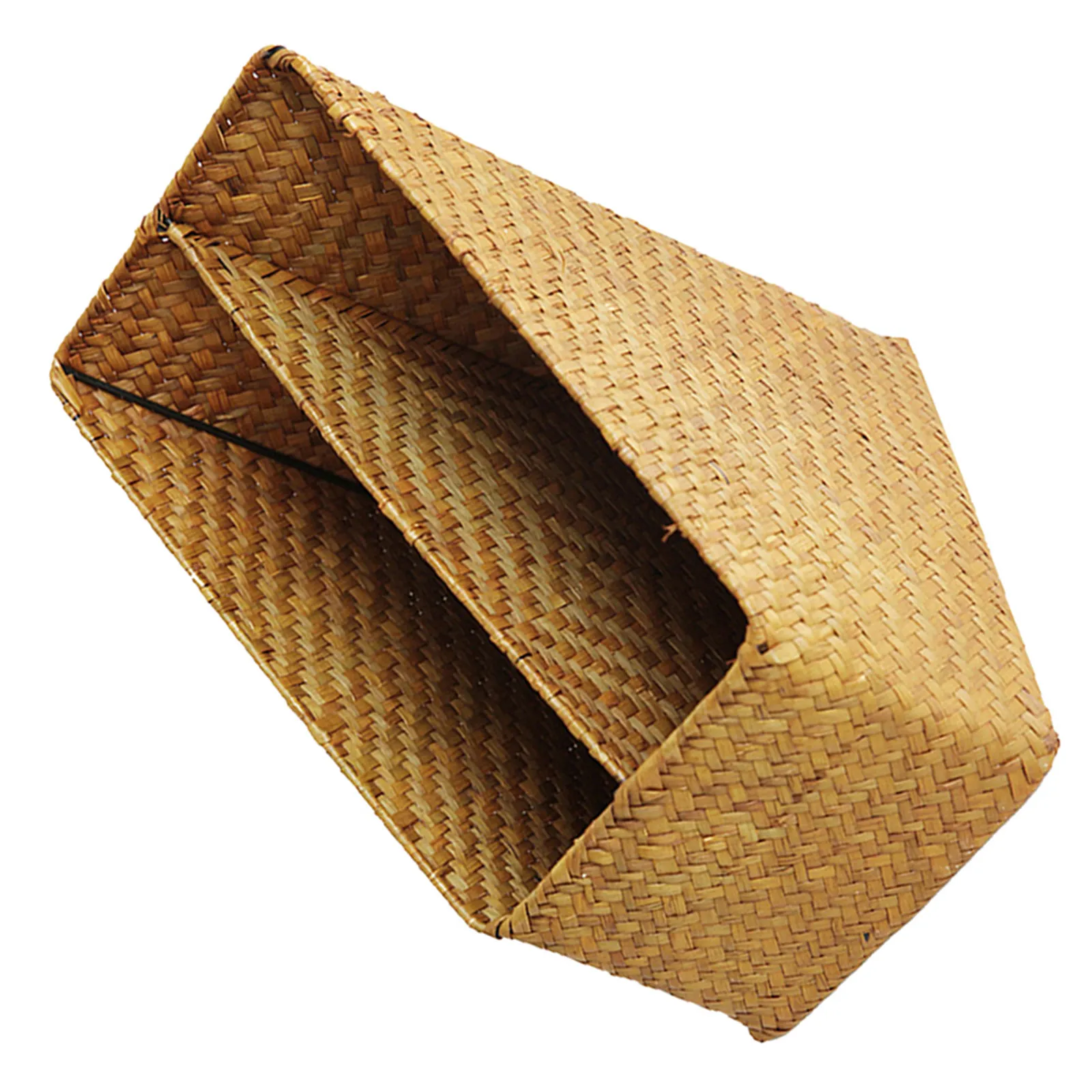 

Rattan Woven Document Organizer Basket File Holder for Desk Storage Books Magazines Office Home Study Room Organizer Rack