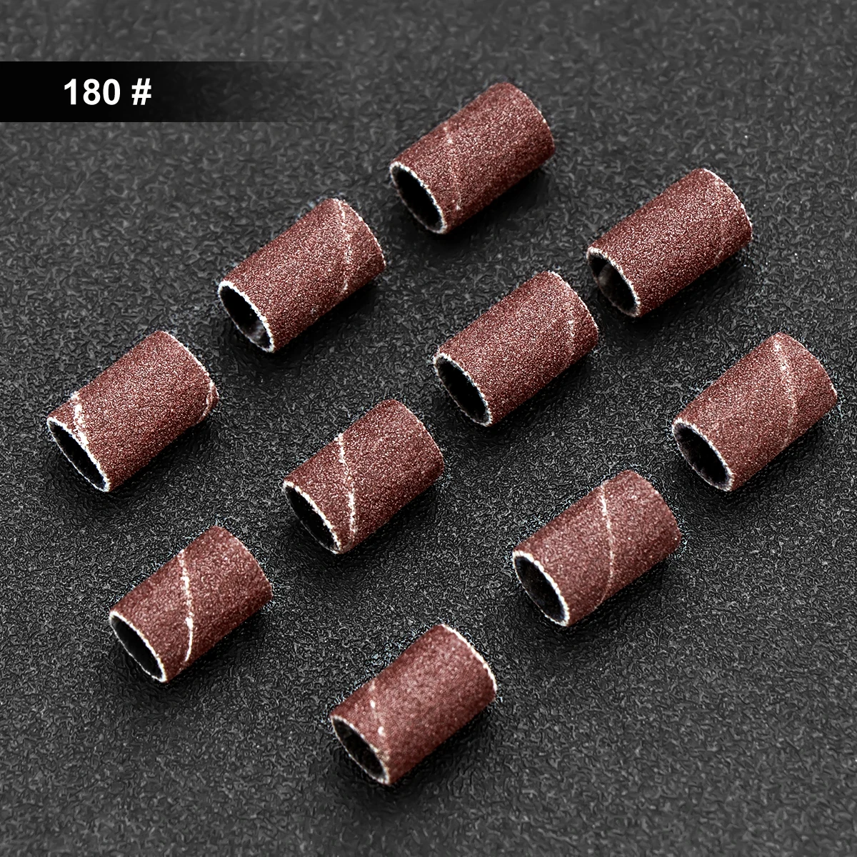

100Pcs Cylindrical Mounted Grinding Heads Abrasive Sleeves for Manicure Nail Drill Wood Metal Plastic Grinding Head Sander