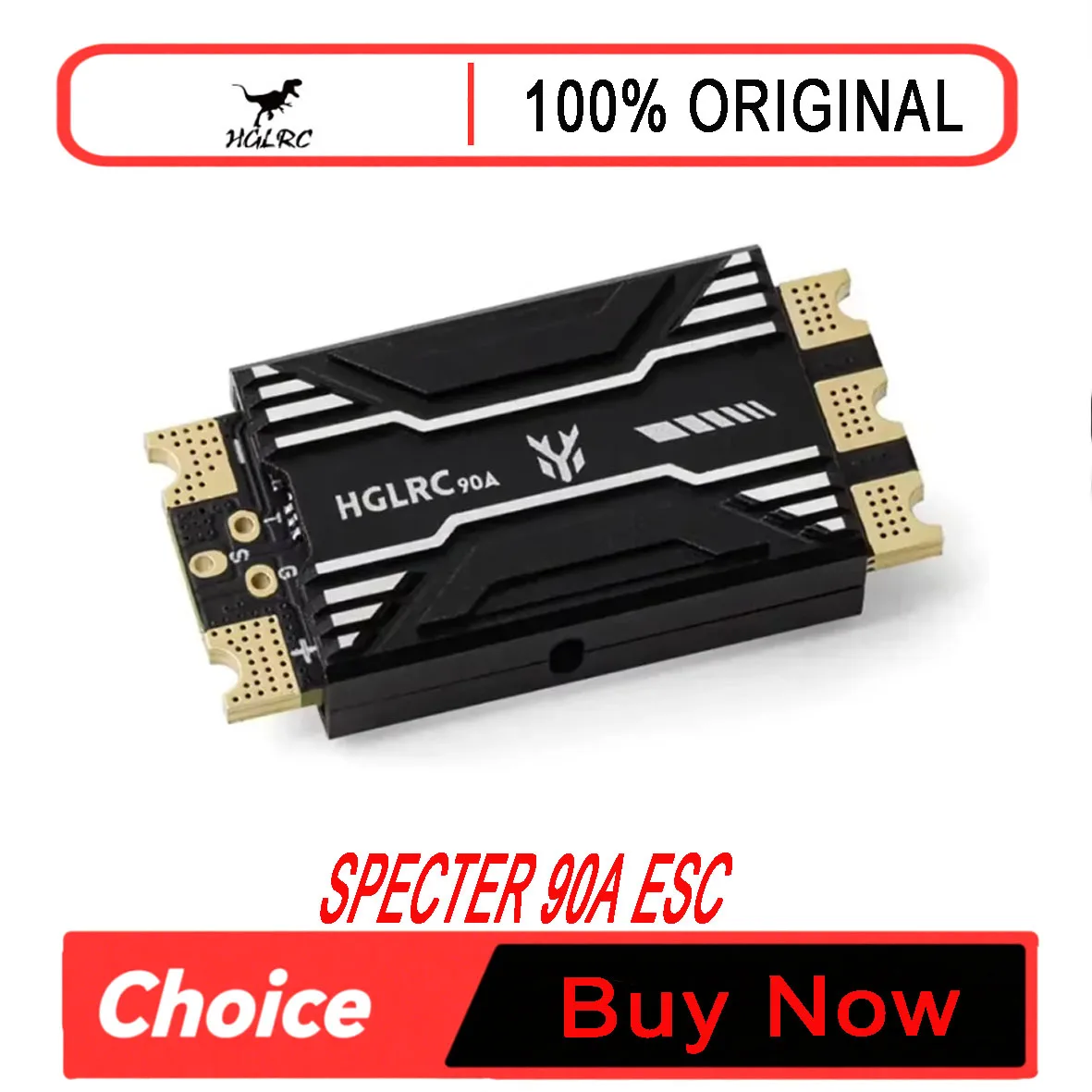 HGLRC SPECTER 90A ESC BL32 Supported Dual MOS Telemetry 2-8S - RC FPV Drone ESC for Movie-level X8/X4/XCLASS